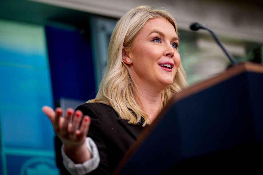 La portavoz de la Casa Blanca Karoline Leavitt.