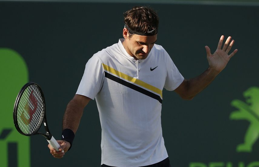 El suizo Roger Federer quedó eliminado del torneo de tenis Miami Open.