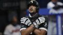 En esta foto del 28 de julio de 2020, el cubano José Abreu, de los Medias Blancas de Chicago, festeja luego de conectar un jonrón ante los Indios de Cleveland En esta foto del 28 de julio de 2020, el cubano José Abreu, de los Medias Blancas de Chicago, festeja luego de conectar un jonrón ante los Indios de Cleveland