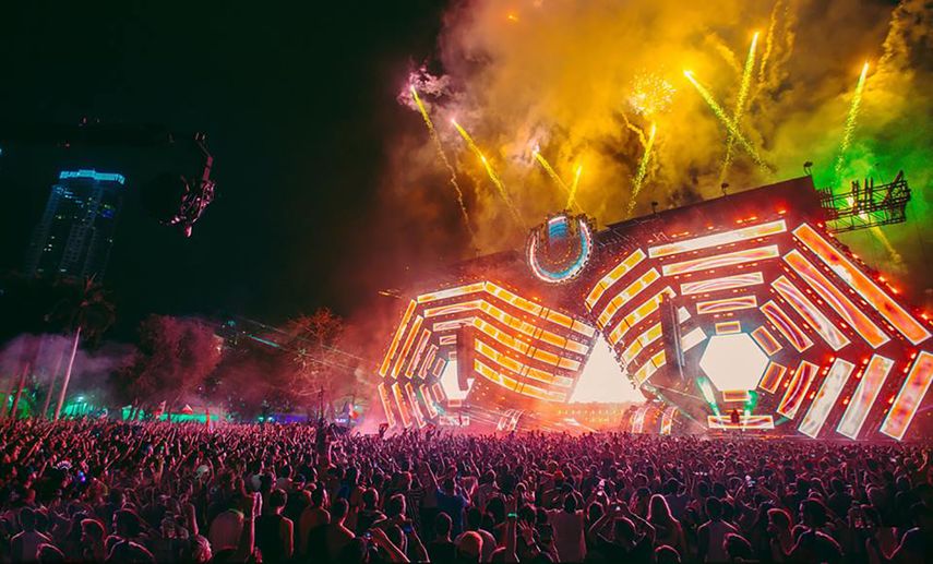 Aspecto del Ultra Music Festival que se realiza en Miami.