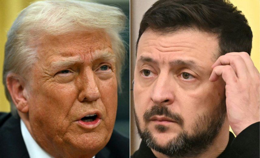 El presidente de EEUU, Donald Trump, y su homólogo ucraniano, Volodimir Zelenski.&nbsp;