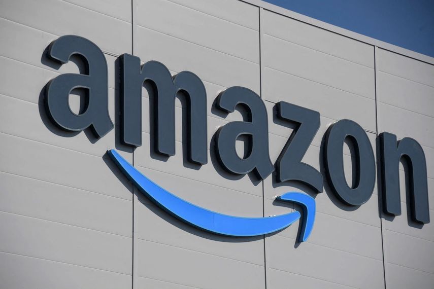 Logo de Amazon, el gigante estadounidense minorista y de tecnología.&nbsp;
