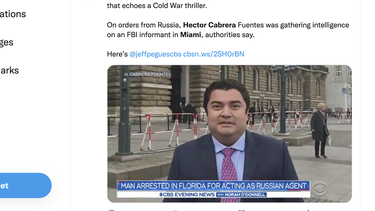 El mexicano Héctor Cabrera Fuentes en un video publicado por CBS Evening News en Twitter.&nbsp;