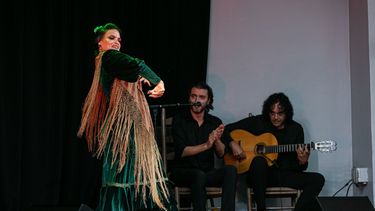 La bailaora Mailu Pérez en Callejón Flamenco de Ballet Flamenco La Rosa.