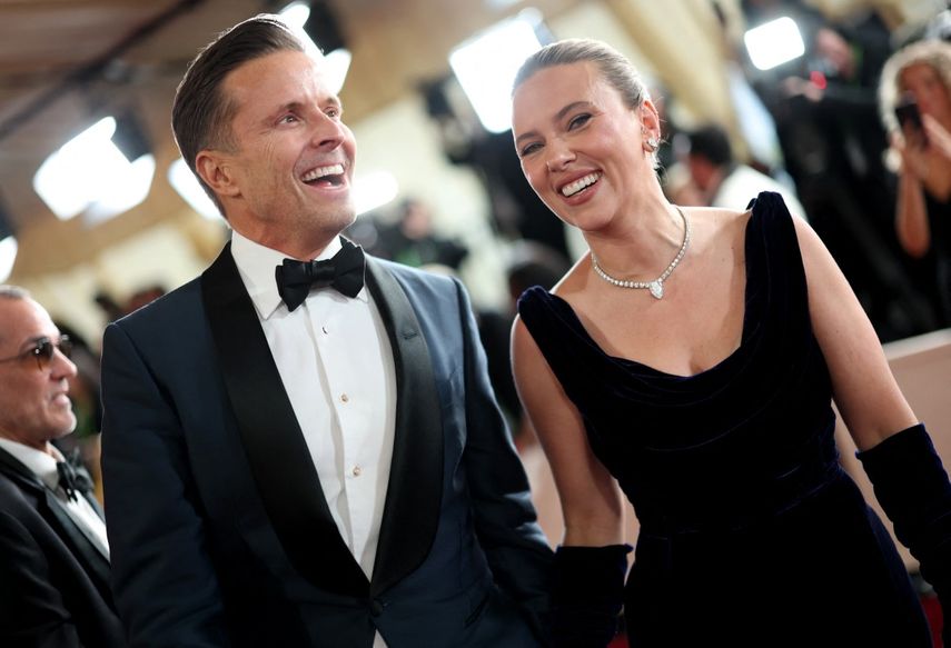 La actriz Scarlett Johansson y Joe Machota.