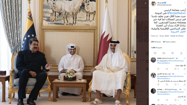 Nicolás Maduro se reunió con el emir de Qatar, Tamim bin Hamad Al Thani, el miércoles 15 de junio de 2022.&nbsp;