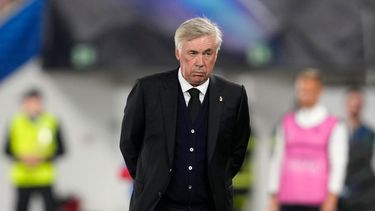 El entrenador Carlo Ancelotti durante la final de la Supercopa de Europa entre Real Madrid y el Eintracht de Fránkfort