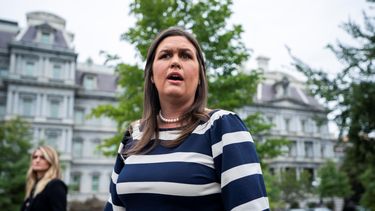 Sarah Sanders, portavoz de la Casa Blanca.
