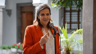 Fotograf&iacute;a de la ministra de Gobierno, Mar&iacute;a Paula Romo, publicada el 12 de noviembre de 2019 en la cuenta oficial de Twitter del Ministerio de Gobierno de Ecuador.