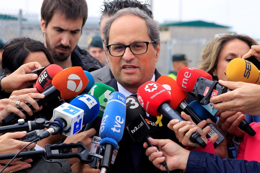 El presidente de la Generalitat de Cataluña, Quim&nbsp;Torra.