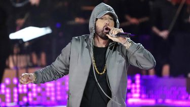 Eminem actúa durante Live From Detroit: The Concert at Michigan Central el 6 de junio de 2024, en Detroit.
