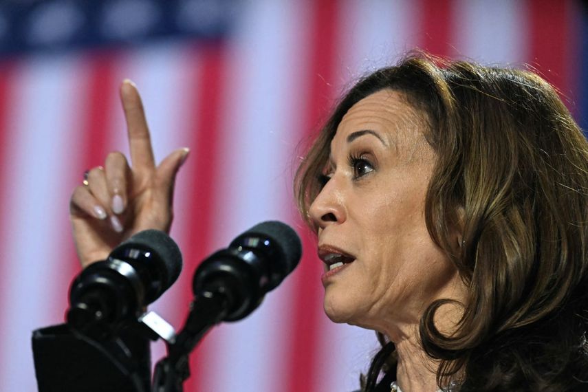 La vicepresidenta de Estados Unidos y candidata demócrata, Kamala Harris.