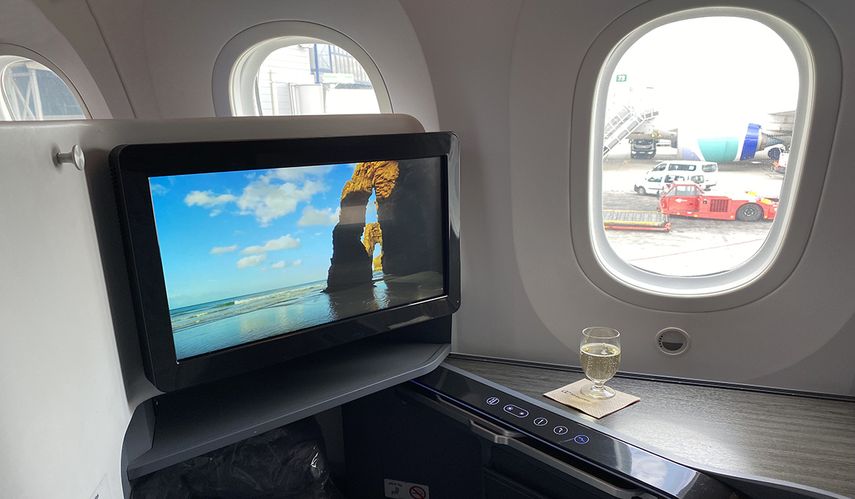 Espacio entretenimiento clase ejecutiva, Air Europa, avión 787.