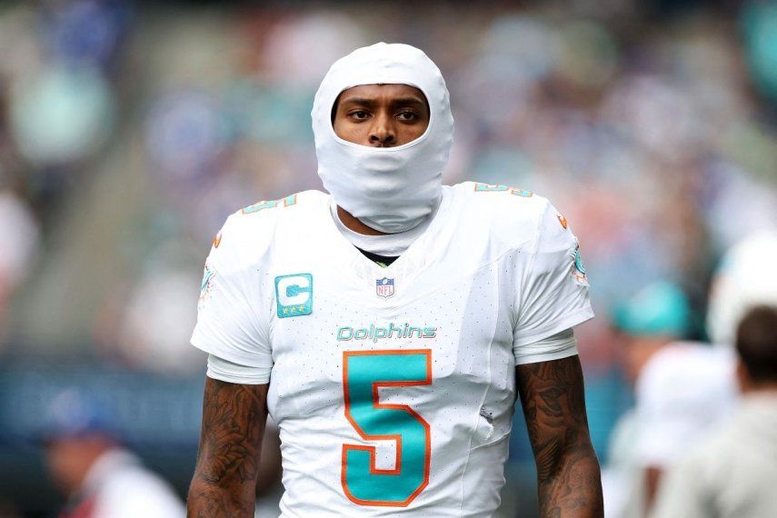 El cornerback Jalen Ramsey, en ese entonces de los Dolphins de Miami, durante un partido ante los Seahawks de Seattle, el 22 de septiembre de 2024.