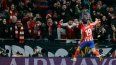 El argentino Julián Álvarez, del Atlético de Madrid, celebra tras anotar un gol en un partido contra el Bayer Leverkusen, el 21 de enero de 2025. El argentino Julián Álvarez, del Atlético de Madrid, celebra tras anotar un gol en un partido contra el Bayer Leverkusen, el 21 de enero de 2025.