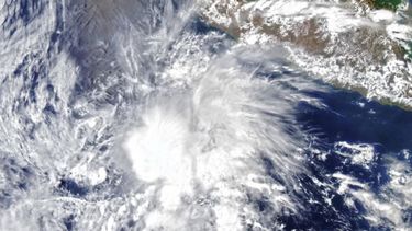 Imagen de la tormenta Andrés ante la costa mexicana
