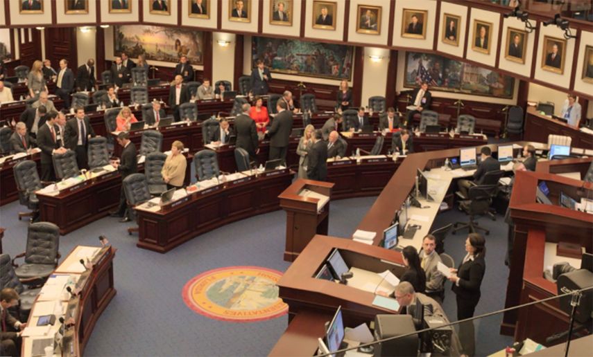 Vista parcial del pleno de la Cñamra de Representantes de la Florida.