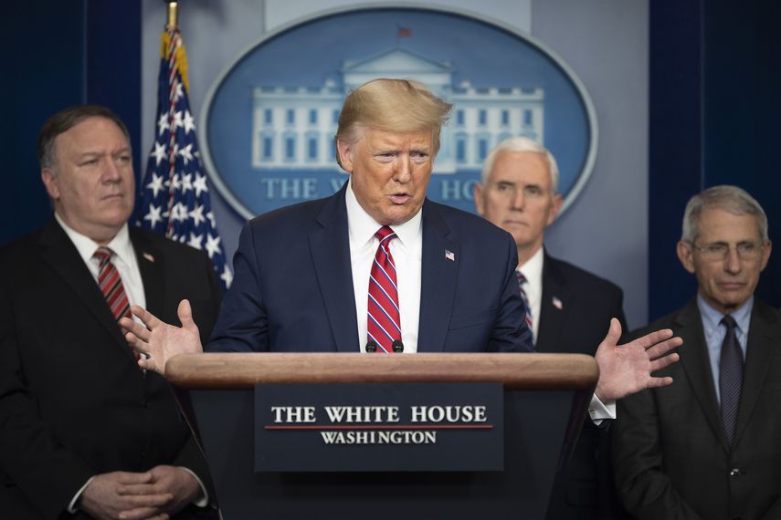 El presidente Donald Trump durante una conferencia de prensa en la Casa Blanca.