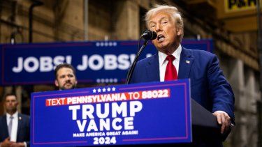El expresidente Donald Trump, durante un acto de campaña electoral.