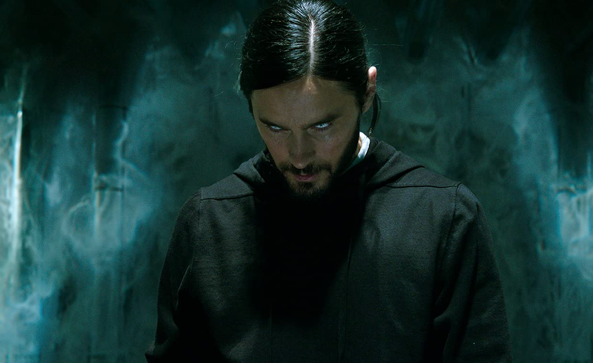 El actor Jared Leto en una escena de la película Morbius.