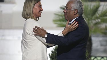 Federica Mogherini, alta comisionada de la Unión Europea, se reúne con el primer ministro de Portugal, Antonio Costa, el 09OCT18 en Lisboa.&nbsp;