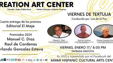 Imagen promocional del Premio Editorial Ataje 2024, que se entrega el 17 de enero a escritores cubanos exiliados.