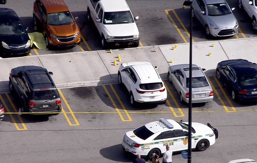 Vista aérea del lugar de los hechos.