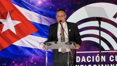 El líder opositor José Daniel Ferrer durante su intervención en el rally por Cuba