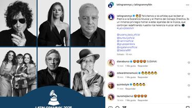 Academia Latina de la Grabación anunció a sus homenajeados de 2025 con premios especiales.
