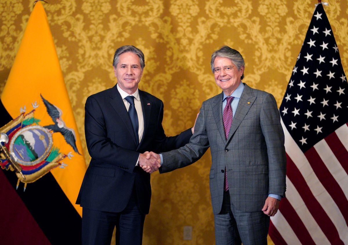 El secretario de Estado de Estados Unidos, Antony Blinken, y el presidente de Ecuador, Guillermo Lasso. El secretario de Estado de Estados Unidos, Antony Blinken, y el presidente de Ecuador, Guillermo Lasso.