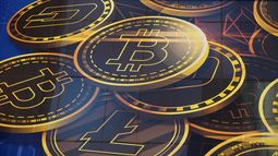 Anuncio de Bitcoin, una de las criptomonedas.