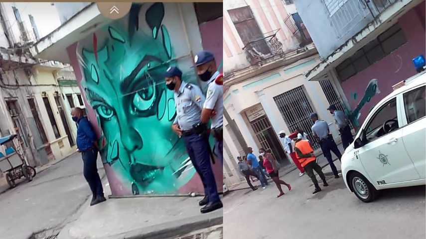 La activista y curadora del arte Anamely Ramos mostró en redes sociales las fotos de los represores que se encuentran vigilando la vivienda del activista y líder del Movimiento San Isidro, Luis Manuel Otero Alcántara