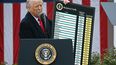 Donald Trump en rueda de prensa presentó los nuevos aranceles.