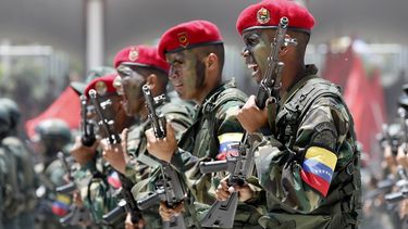 Soldados venezolanos en un desfile militar el 5 de julio del 2019, en Caracas.