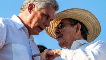 Miguel Díaz--Canel y Raúl Castro. Un régimen sin dinero es incapaz de pagar deudas