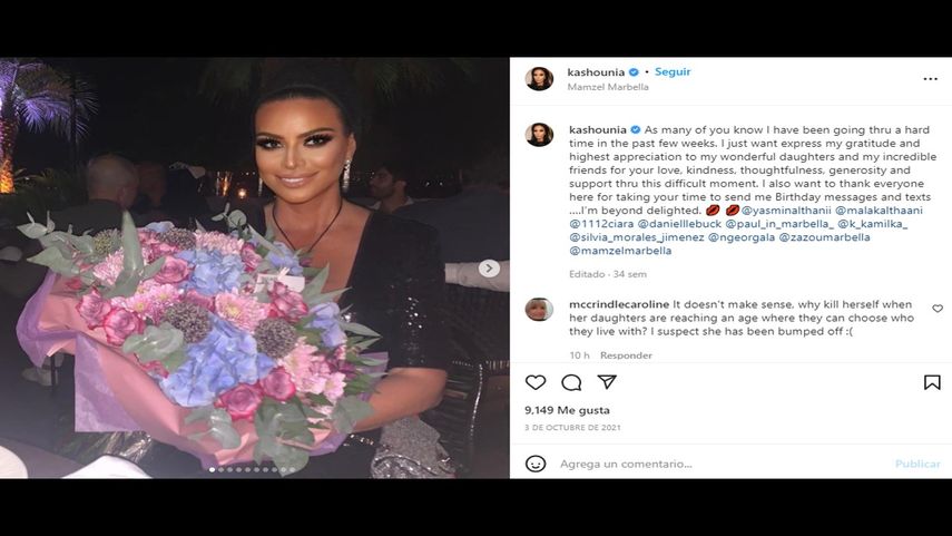 Kasia Gallanio, exprincesa de Qatar en Marbella.