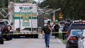 Policías del condado de Polk, en Florida, trabajan en la escena de un tiroteo, el domingo 5 de septiembre de 2021, en Lakeland. Policías del condado de Polk, en Florida, trabajan en la escena de un tiroteo, el domingo 5 de septiembre de 2021, en Lakeland.