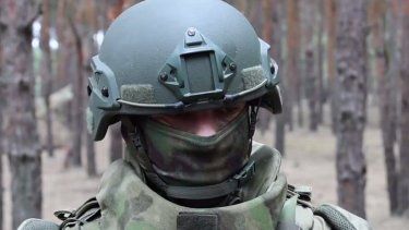 Militar ruso en Ucrania.