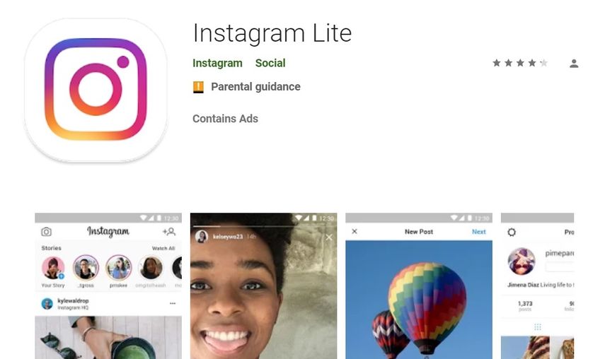 Red social Instagram. 