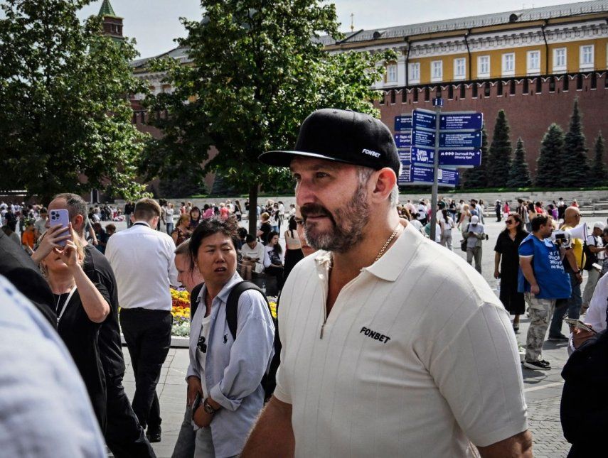 El ruso Alexander Ovechkin, leyenda de la NHL, durante una celebración en su honor en Moscú, el 19 de julio de 2025.