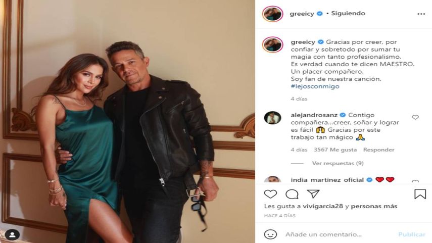 Greeicy Rendón y Alejandro Sanz