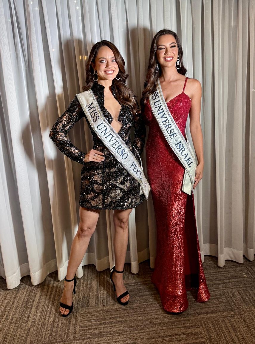 Melanie Shiraz y Karla Gacigalupo, representantes de Israel y Perú, deslumbran en Miami en la antesala del Miss Universo.