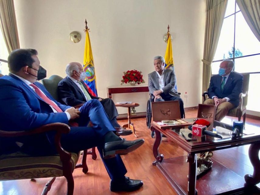 El expresidente Andres Pastrana del Grupo&nbsp;Iniciativa Democrática de España y las Américas (IDEA) se reunió con el presidente Lenin Moreno.