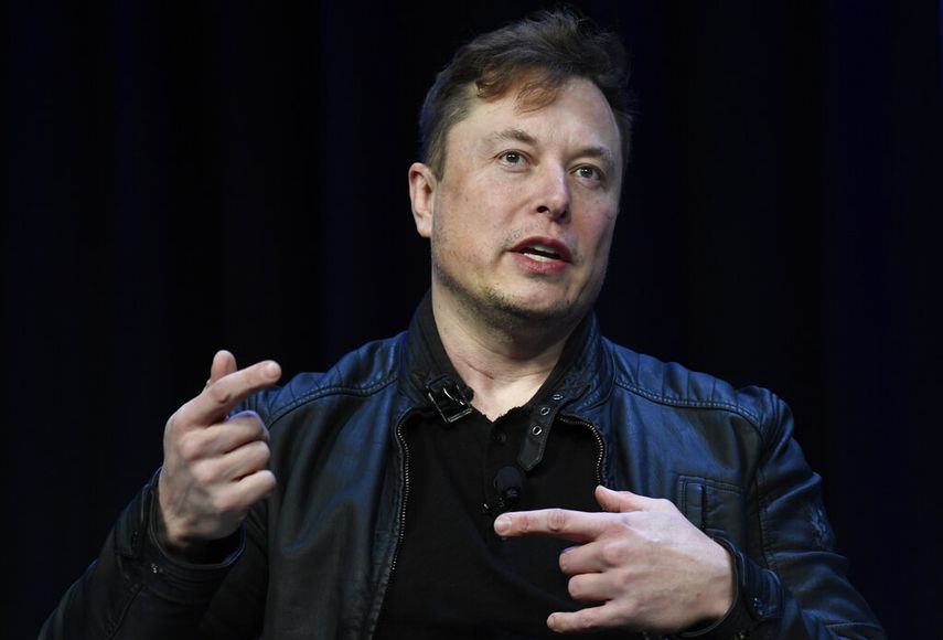 Elon MUsk, el dueño de Tesla y de SpaceX en una conferencia de tecnología.