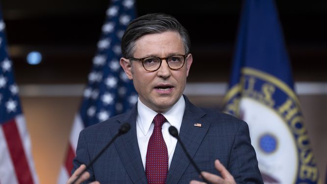 El presidente de la Cámara Baja de Estados Unidos, Mike Johnson.