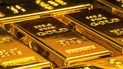 La imagen muestra lingotes de oro La imagen muestra lingotes de oro