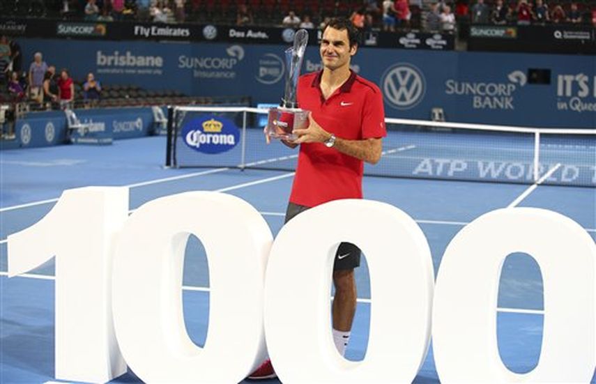 Sólo Jimmy Connors, con 1.253, e Ivan Lendl, con 1.071, han logrado más victorias en la historia del tenis que Federer. (AP)