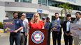 La supervisora de elecciones de Miami-Dade, Alina García, habla ante los medios de comunicación.