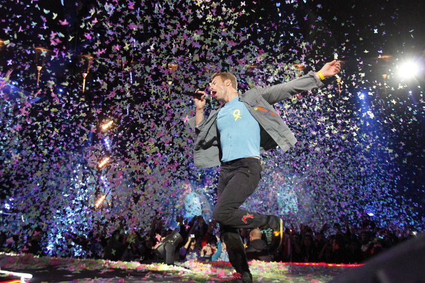 El cantante de la banda británica Coldplay, Chris Martin.
