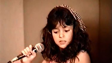 La cantante Shakira a los 11 años de edad.